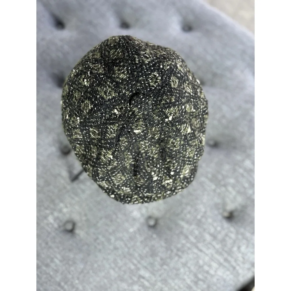 Goorin‎ Bros Woolrich Flat Cap Hat S/M Green Tweed Wool Blend Newsboy Beret USA